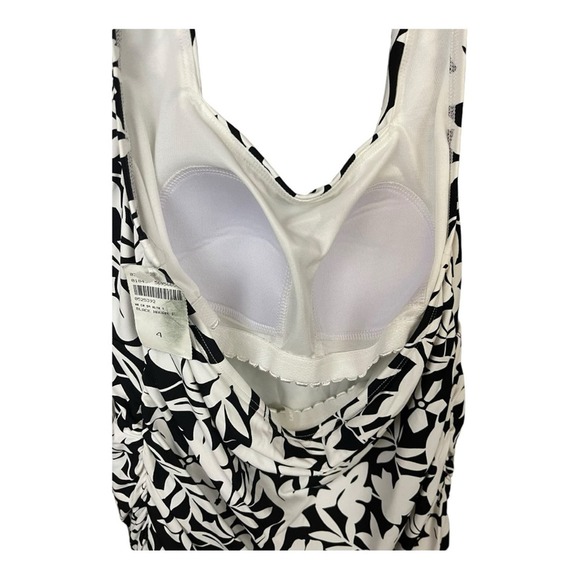 Lands' End Square Neck Halter Tankini Swimsuit Top in Havana Print Size 4 NWT - Picture 7 of 8